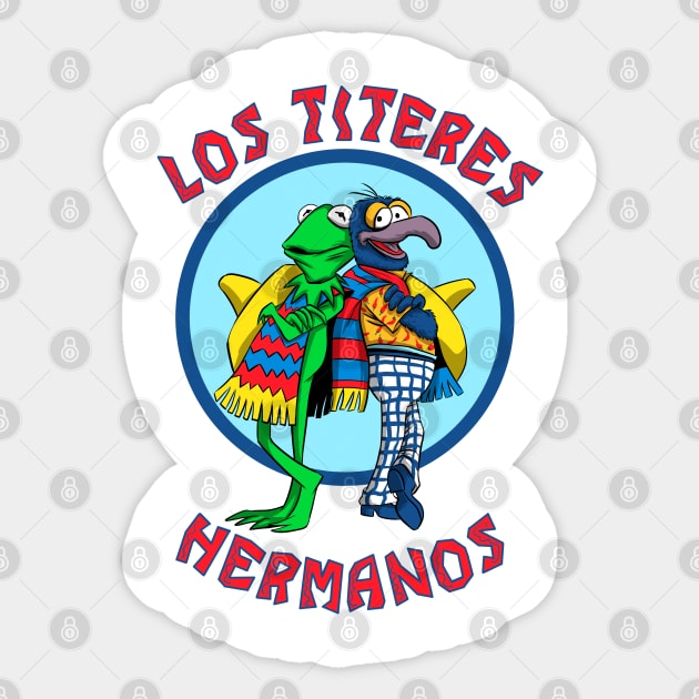 Los Titeres Hermanos Sticker by Zascanauta